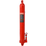 8 Ton Hydraulic Long Ram Jack with Single Piston Pump and Clevis Base--Red