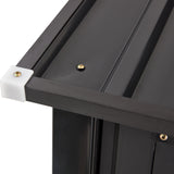 3 x 3 FT Outdoor Storage Shed with Single Lockable Door Metal Steel--Dark Gray