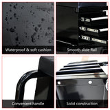 300 Lbs Capacity Heavy Duty Rolling Bench with 360 Degree Swivel Wheels--Black