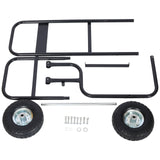 Firewood Fireplace Log Cart 200 lbs Capacity Wood Rack with Pneumatic Wheels - Fab Heavy Parts