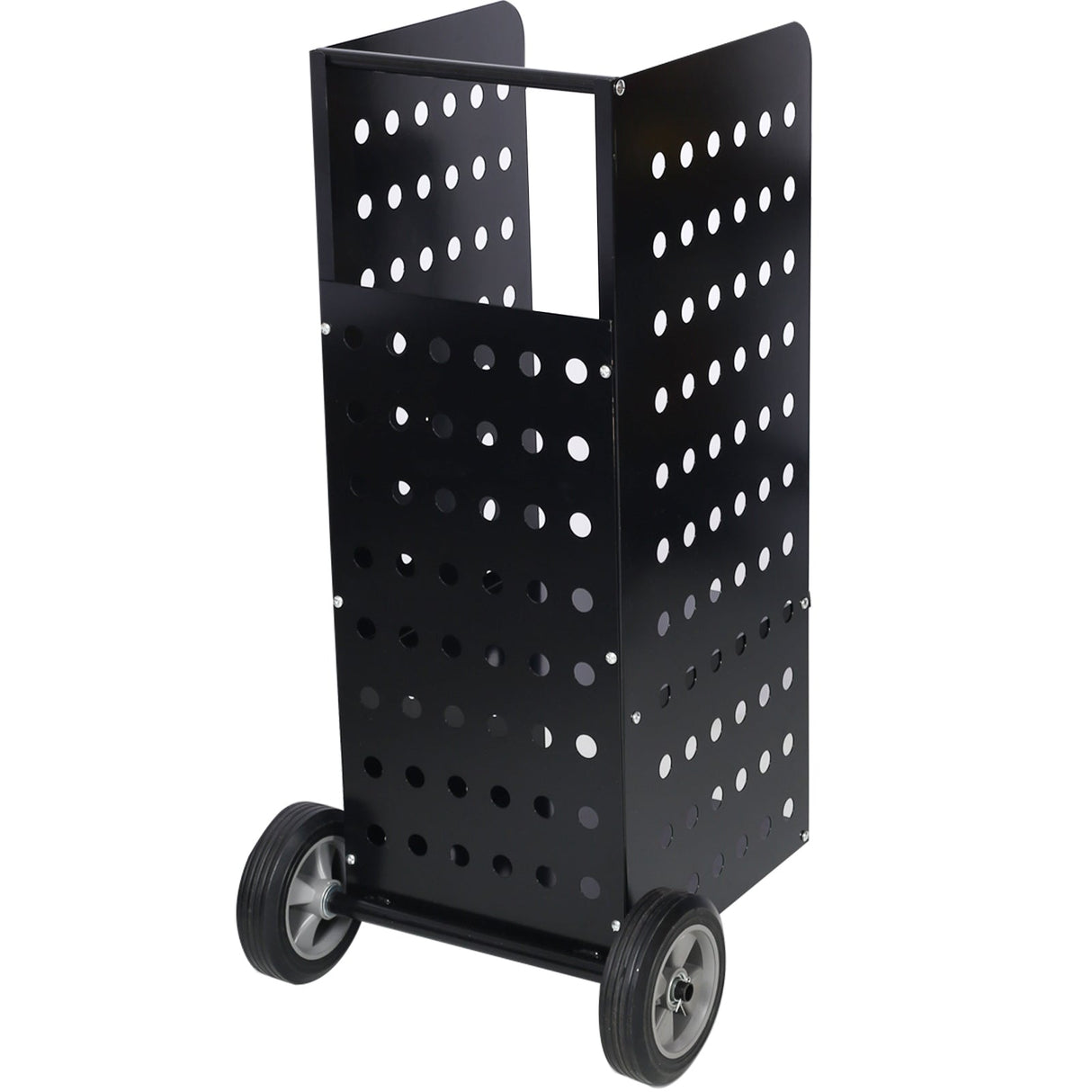 Firewood Fireplace Log Cart 200lbs Capacity Wood Rack Heavy Duty - Black - Fab Heavy Parts