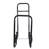 Firewood Log Cart Carrier Outdoor Indoor Black Steel Wood Rack Storage Mover Rolling Wheeled Metal Dolly Hauler Moving Equipment - Fab Heavy Parts