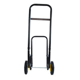 Firewood Log Cart Carrier Outdoor Indoor Black Steel Wood Rack Storage Mover Rolling Wheeled Metal Dolly Hauler Moving Equipment - Fab Heavy Parts