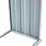 Firewood Rack Log Holder Storage with Roof Stand Gray Galvanized Steel 129.9" - Fab Heavy Parts