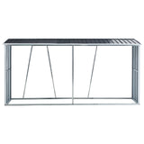 Firewood Rack Log Holder Storage with Roof Stand Gray Galvanized Steel 129.9" - Fab Heavy Parts