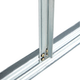 Firewood Rack Log Holder Storage with Roof Stand Gray Galvanized Steel 129.9" - Fab Heavy Parts