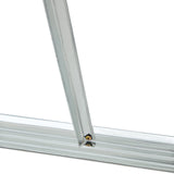 Firewood Rack Log Holder Storage with Roof Stand Gray Galvanized Steel 129.9" - Fab Heavy Parts