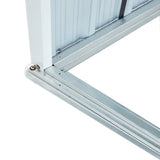 Firewood Rack Log Holder Storage with Roof Stand Gray Galvanized Steel 129.9" - Fab Heavy Parts