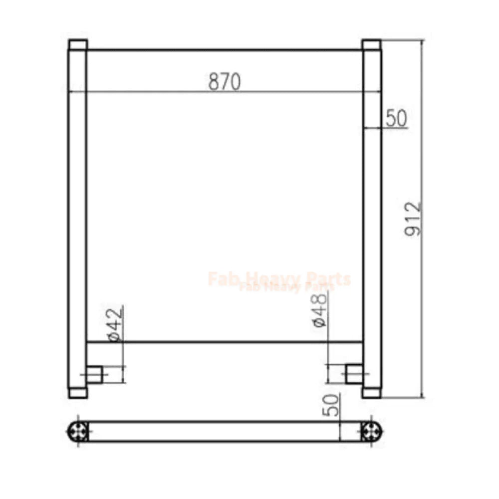 Fits For Case Excavator CX240 CX240LR Hydraulic Oil Cooler LN00066