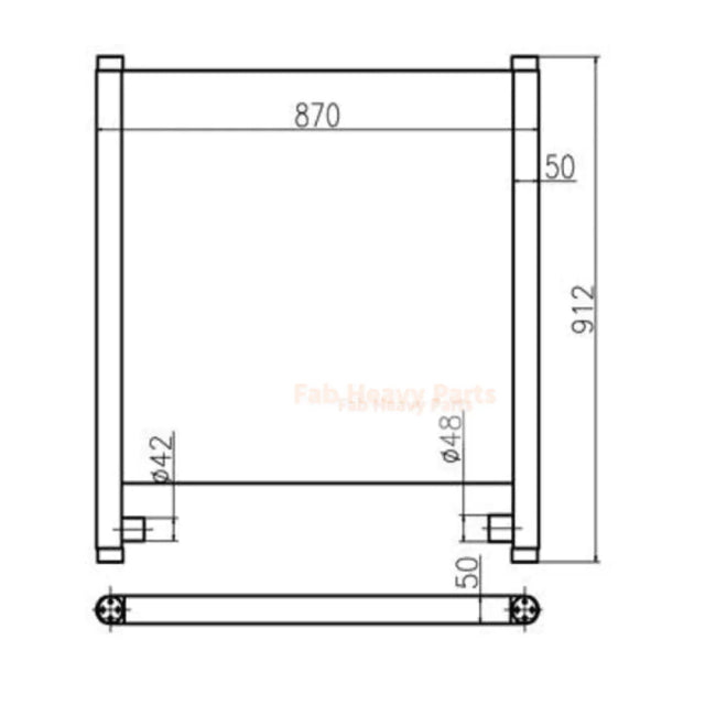 Fits For Case Excavator CX240 CX240LR Hydraulic Oil Cooler LN00066