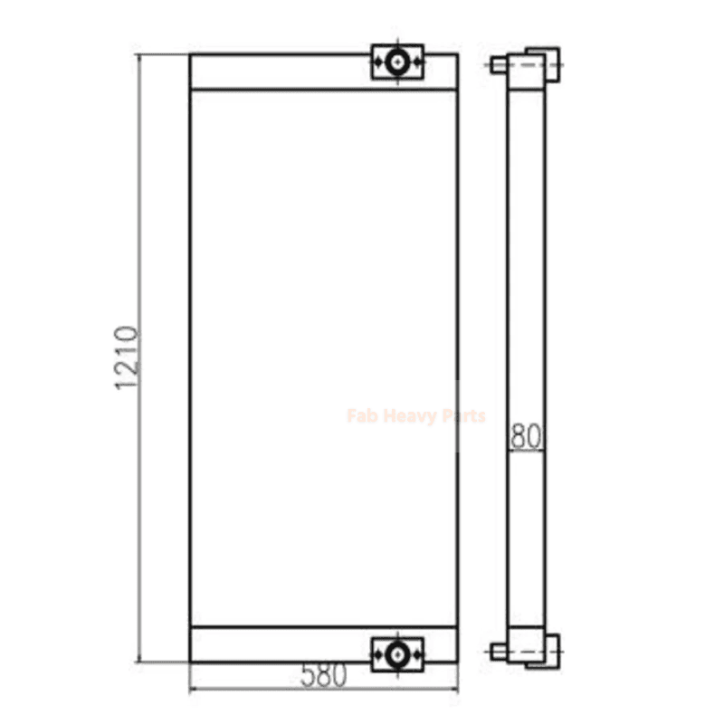 Fits For Case Excavator CX360B Hydraulic Oil Cooler - Fab Heavy Parts