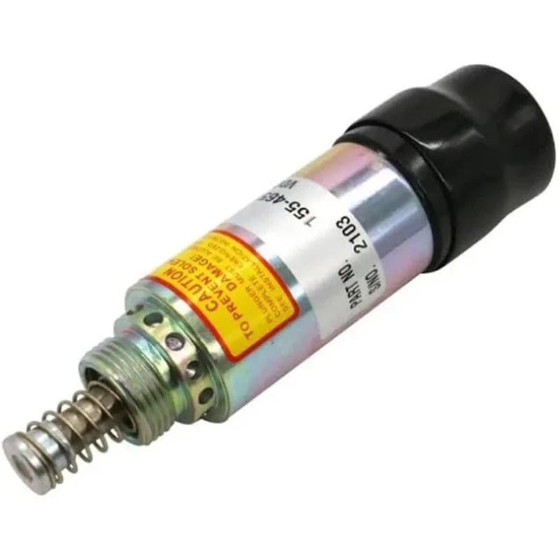 Fits for Caterpillar CAT 3114 3116 3126 Engine 446B Backhoe Loader CB - 634D Vibratory Compactor 12V Stop Solenoid 155 - 4651 1554651 8C - 3664 8C3664 - Fab Heavy Parts