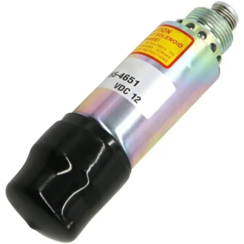 Fits for Caterpillar CAT 3114 3116 3126 Engine 446B Backhoe Loader CB - 634D Vibratory Compactor 12V Stop Solenoid 155 - 4651 1554651 8C - 3664 8C3664 - Fab Heavy Parts