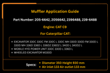 Fits for Caterpillar CAT 330C 330D 336D 336D2 340D Excavator Muffler 205-6642 2056642, Engine C9 - Fab Heavy Parts