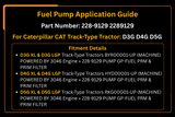 Fits for Caterpillar Tractor CAT D3G D4G D5G Fuel Pump 228 - 9129 2289129 - Fab Heavy Parts