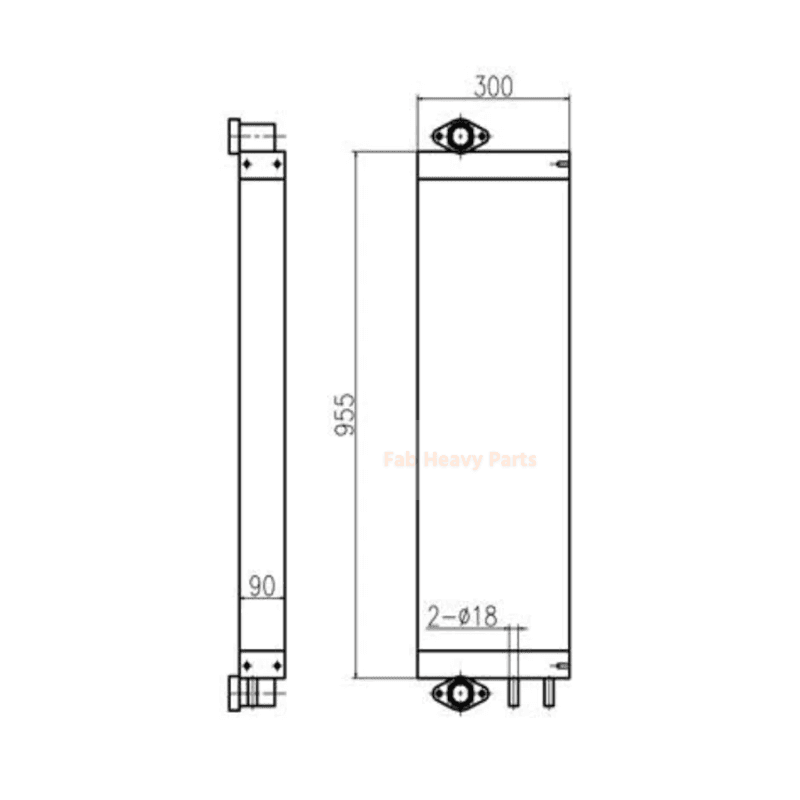 Fits For Komatsu Excavator PC160LC - 7 PC160LC - 7K PC180LC - 7K PC180NLC - 7K Hydraulic Oil Cooler 21K - 03 - 71121 - Fab Heavy Parts