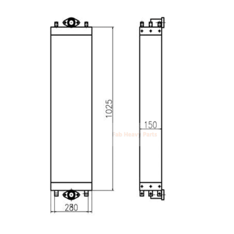 Fits For Komatsu Excavator PC200 - 8 PC220 - 8 PC240 - 8K Hydraulic Oil Cooler 20Y - 03 - 41661 20Y - 03 - 41681 20Y - 03 - 41121 - Fab Heavy Parts