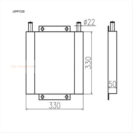 Fits For Komatsu Excavator PC27MR - 1 PC28UU - 3 PC30MR - 1 PC30UU - 3 Hydraulic Oil Cooler Assembly 21U - 03 - 31131 21U - 03 - 31132 - Fab Heavy Parts