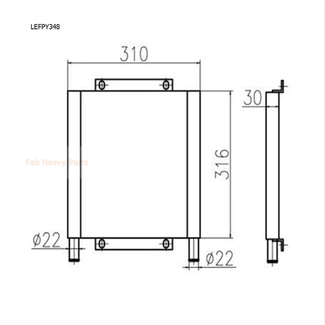 Fits For Komatsu Excavator PC27MR - 1 PC28UU - 3 PC30MR - 1 PC30UU - 3 Hydraulic Oil Cooler Assembly 21U - 03 - 31131 21U - 03 - 31132 - Fab Heavy Parts