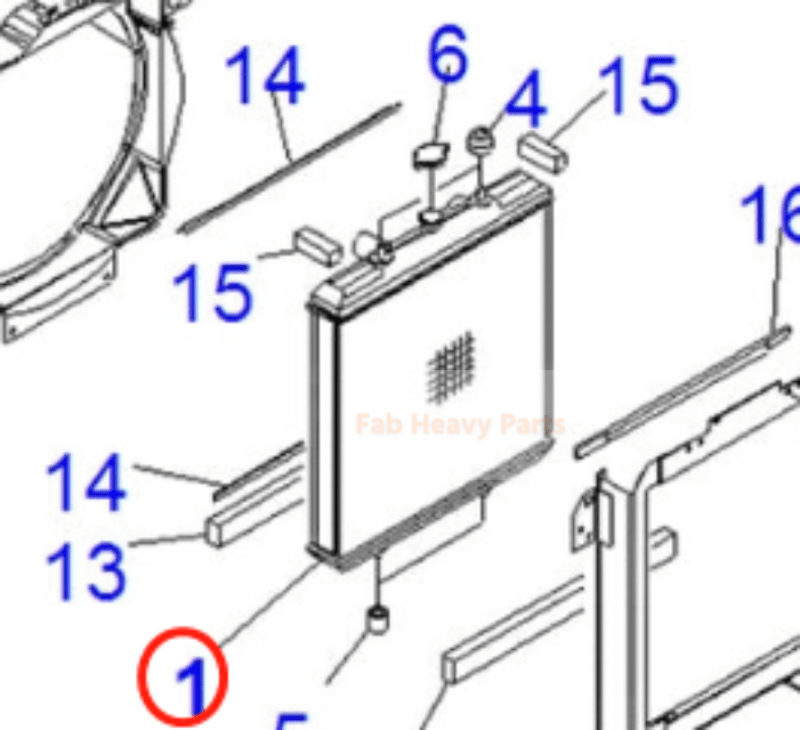 Fits For Komatsu Excavator PC78MR - 6 PC78US - 6 PC78UU - 6 Hydraulic Radiator Assembly 21W - 03 - 41110 - Fab Heavy Parts