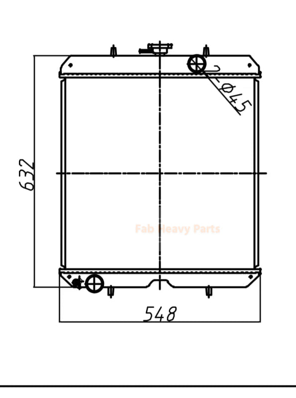 Fits For Komatsu Excavator PC78MR - 6 PC78US - 6 PC78UU - 6 Hydraulic Radiator Assembly 21W - 03 - 41110 - Fab Heavy Parts