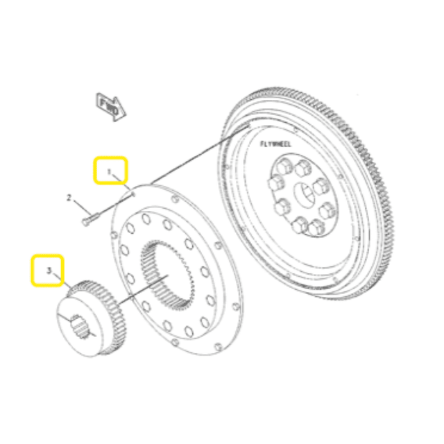 Flange With Hub 1771430 1771431 Fits Caterpillar CAT E345B 345B W345B - Fab Heavy Parts