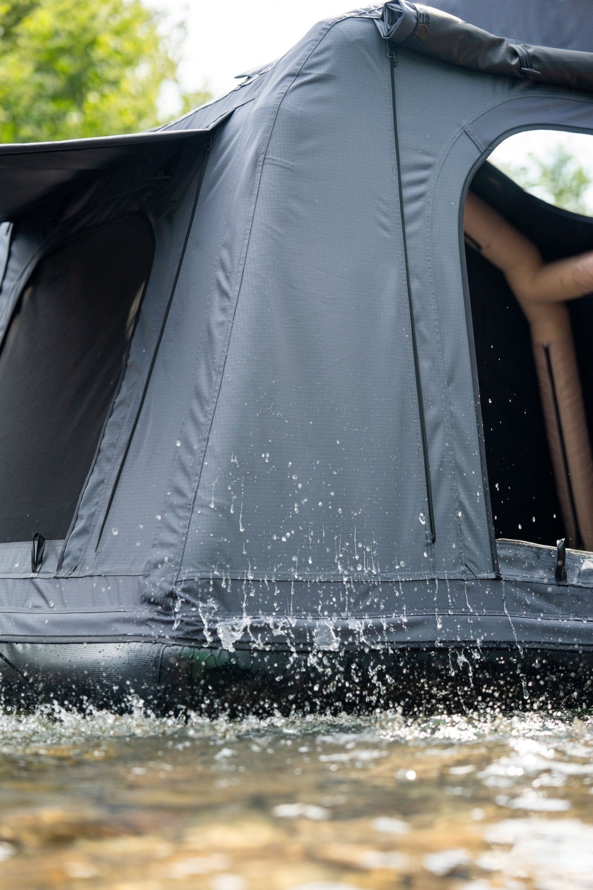 Foldable 2 - 3 People Amphibious Inflatable Car Roof Top Tent Glamping Camping Tent for SUV Truck and Universal Auto (Without Ladder) - Fab Heavy Parts