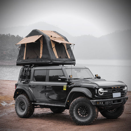 Foldable 2 - 3 People Amphibious Inflatable Car Roof Top Tent Glamping Camping Tent for SUV Truck (Without Ladder) - Fab Heavy Parts