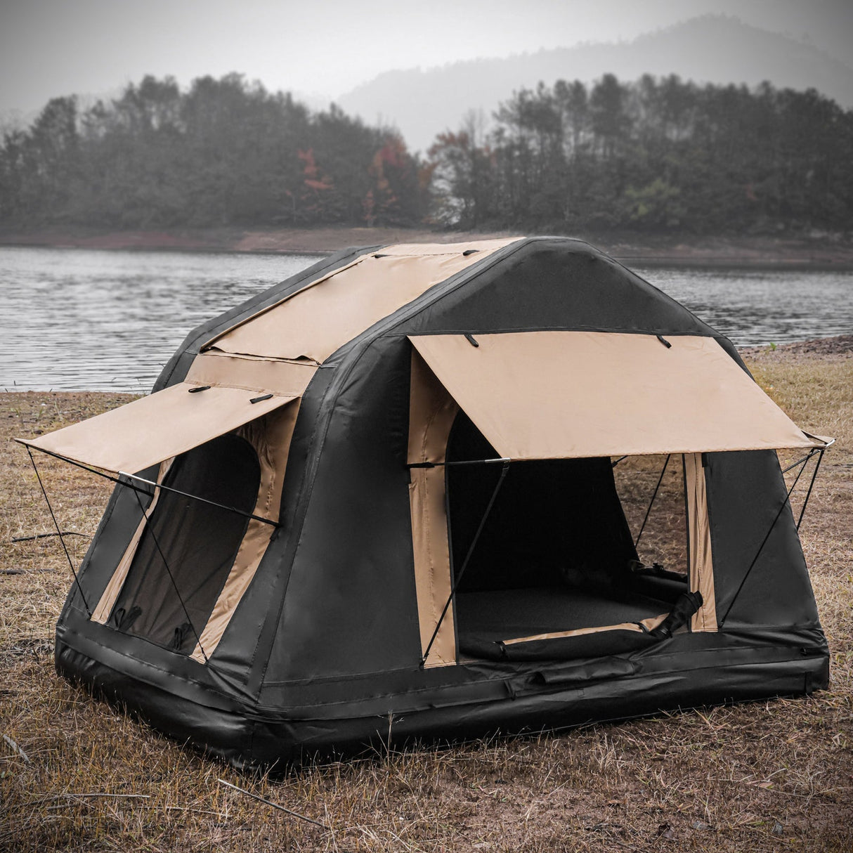 Foldable 2 - 3 People Amphibious Inflatable Car Roof Top Tent Glamping Camping Tent for SUV Truck (Without Ladder) - Fab Heavy Parts