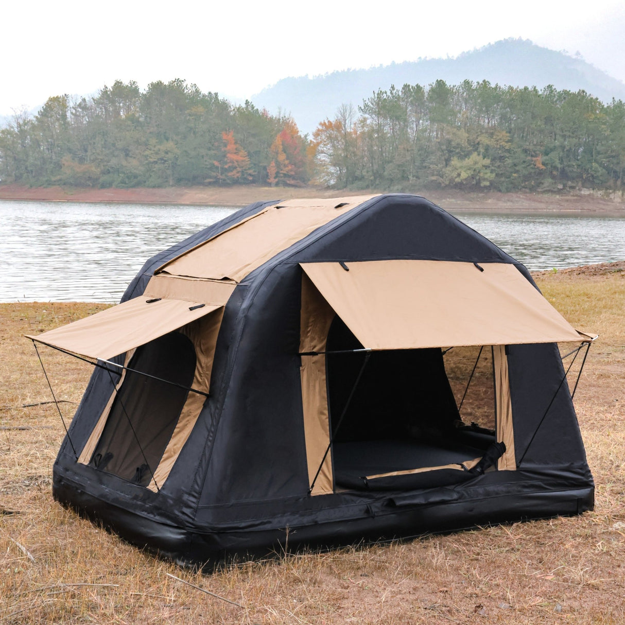 Foldable 2 - 3 People Amphibious Inflatable Car Roof Top Tent Glamping Camping Tent for SUV Truck (Without Ladder) - Fab Heavy Parts