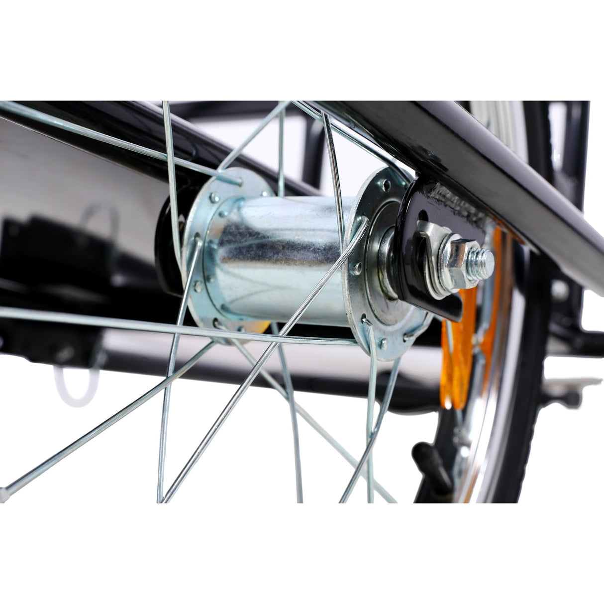 Foldable Bike Cargo Trailer with Universal Bike Hitch 16" Wheels & Reflectors - Black - Fab Heavy Parts