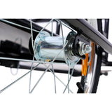 Foldable Bike Cargo Trailer with Universal Bike Hitch 16" Wheels & Reflectors - Black - Fab Heavy Parts
