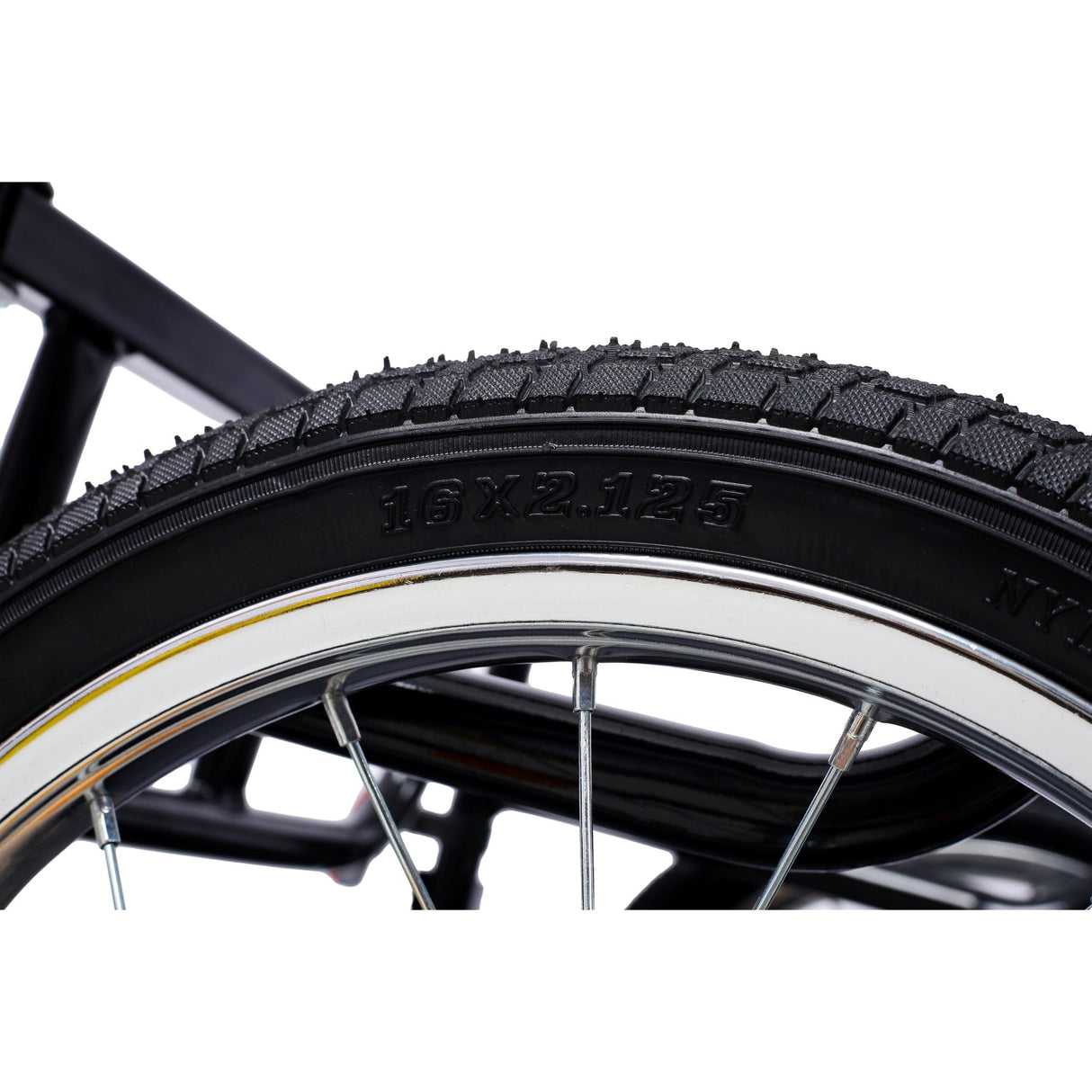 Foldable Bike Cargo Trailer with Universal Bike Hitch 16" Wheels & Reflectors - Black - Fab Heavy Parts