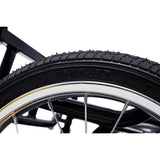 Foldable Bike Cargo Trailer with Universal Bike Hitch 16" Wheels & Reflectors - Black - Fab Heavy Parts