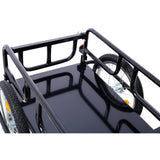 Foldable Bike Cargo Trailer with Universal Bike Hitch 16" Wheels & Reflectors - Black - Fab Heavy Parts