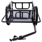 Foldable Bike Cargo Trailer with Universal Bike Hitch 16" Wheels & Reflectors - Black - Fab Heavy Parts