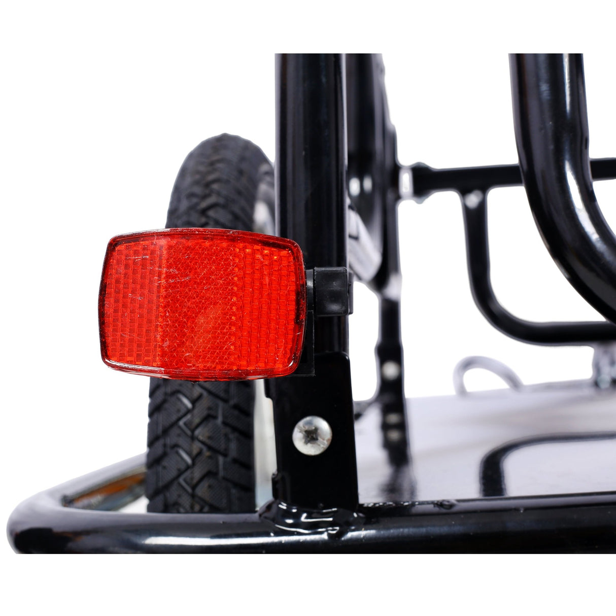 Foldable Bike Cargo Trailer with Universal Bike Hitch 16" Wheels & Reflectors - Black - Fab Heavy Parts
