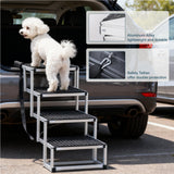 Foldable Dog Ramp for Cars, SUVs, Trucks, Portable Pet Dog Stairs for Large Dogs with Non - Slip Surface & Reinforced Design, Lightweight Yet Sturdy Supports Up to 250lbs - Fab Heavy Parts