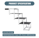 Foldable Dog Ramp for Cars, SUVs, Trucks, Portable Pet Dog Stairs for Large Dogs with Non - Slip Surface & Reinforced Design, Lightweight Yet Sturdy Supports Up to 250lbs - Fab Heavy Parts