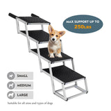 Foldable Dog Ramp for Cars, SUVs, Trucks, Portable Pet Dog Stairs for Large Dogs with Non - Slip Surface & Reinforced Design, Lightweight Yet Sturdy Supports Up to 250lbs - Fab Heavy Parts