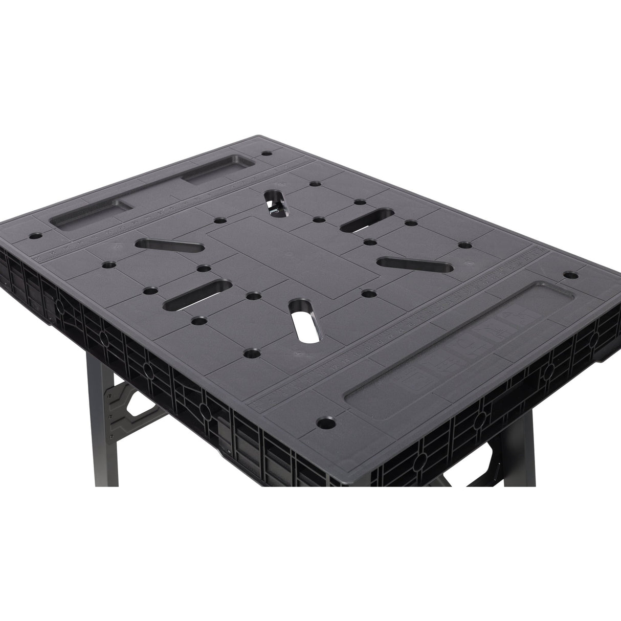 Foldable Work Bench Portable Workstation Work Bench Suitable for Garage Workshop and Home 1650LBS Capacity - Black - Fab Heavy Parts