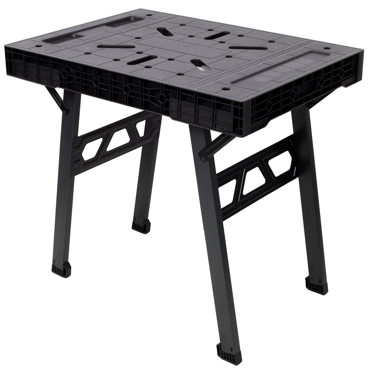 Foldable Work Bench Portable Workstation Work Bench Suitable for Garage Workshop and Home 1650LBS Capacity - Black - Fab Heavy Parts