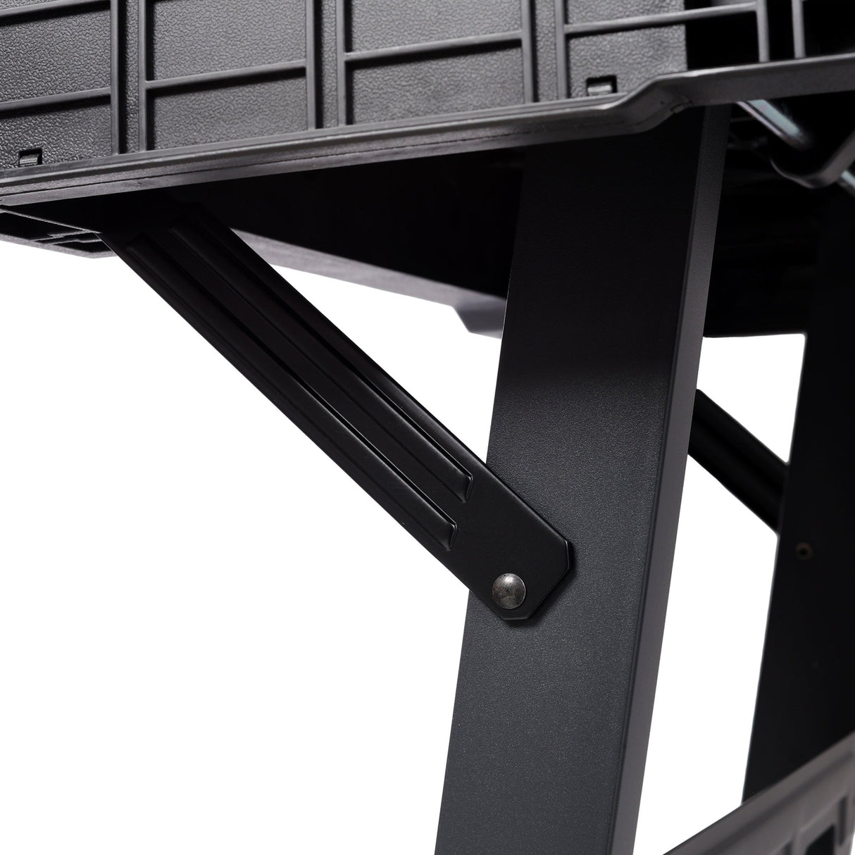 Foldable Work Bench Portable Workstation Work Bench Suitable for Garage Workshop and Home 1650LBS Capacity - Black - Fab Heavy Parts