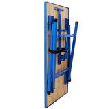 Foldable Work Bench Workshop Tool Bench 660Lbs Capacity - Blue - Fab Heavy Parts