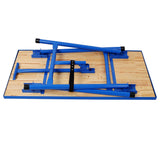 Foldable Work Bench Workshop Tool Bench 660Lbs Capacity - Blue - Fab Heavy Parts