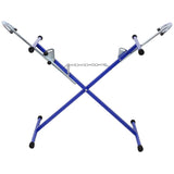 Folding Bumper Stand Lightweight Panel Stand with 200 Lbs Capacity - Blue - Fab Heavy Parts