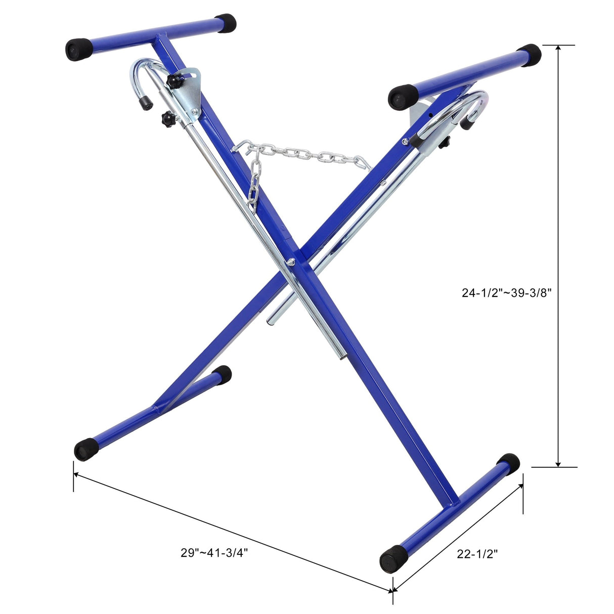 Folding Bumper Stand Lightweight Panel Stand with 200 Lbs Capacity - Blue - Fab Heavy Parts