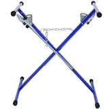 Folding Bumper Stand Lightweight Panel Stand with 200 Lbs Capacity - Blue - Fab Heavy Parts