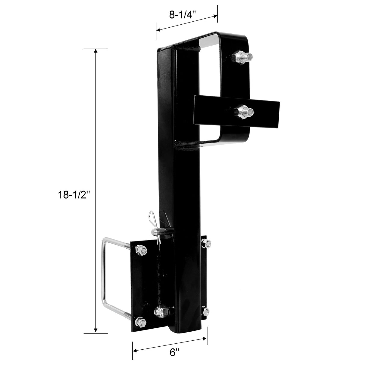 Folding Spare Tire Carrier for RV Heavy Duty for 4' Square Bumpers Securely Mounting 15' and 16' Spare Tires - Fab Heavy Parts