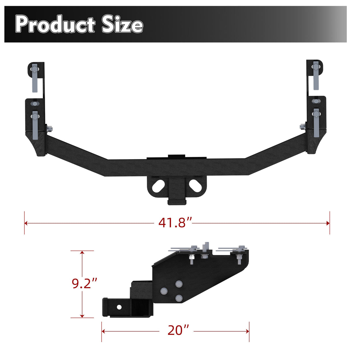 For 2014 - 2018 Chevrolet Silverado 1500 All Styles GMC Sierra 1500 All Styles Rear Tow Bar - Fab Heavy Parts
